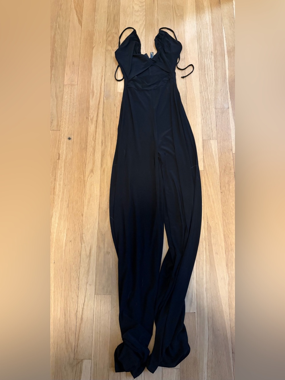 Windsor Black Wide-Leg Jumpsuit with Adjustable Straps